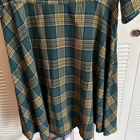 Shein Plus Tartan Flare Hem Shirt Dress 4X - Picture 5 of 10
